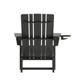 thumbnail image 5 of Flash Furniture Adirondack Chair with Cup Holder, Weather Resistant HDPE Adirondack Chair in Black, 5 of 9