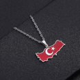 thumbnail image 2 of Collar de mujer colgante de mapa de Turquía acero inoxidable estilo étnico, 2 of 3