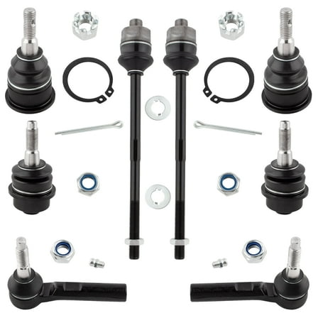 BOXI 8pcs Front Upper Lower Ball Joints Inner Outer Tie Rod Fit for Chevy Avalanche 2500 Silverado 1500 2500 3500 Suburban / for GMC Sierra 1500 HD 2500 3500 Yukon XL 2500 | K6693 K6696 ES3488 ES3609