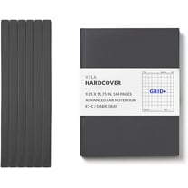 Vela Sciences E7 Expanded Hardcover Lab Notebook, 9.25 x 11.75 in (23.5 x 30 cm), 144 Pages, Permanent Bound, 70lb Heavyweight Paper (6-Pack, Grid )
