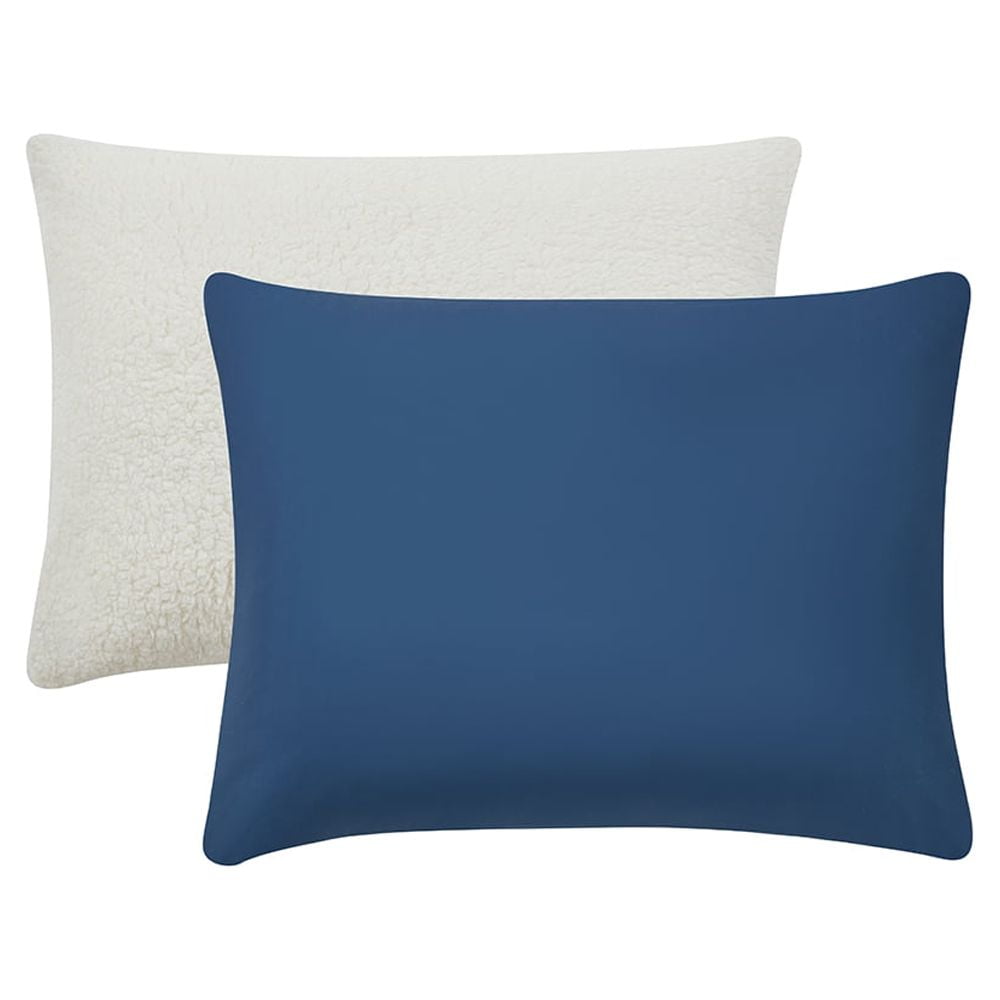 Serta So Cozy 5-Piece Sherpa Reverse Comforter Set, Blue, King