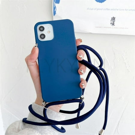 Lanyard Hang Necklace Strap Cord Phone Case For Huawei P50 P40 P30 P20 Lite Mate 20 30 P Smart 2019 2021 Z Soft Silicone Cover