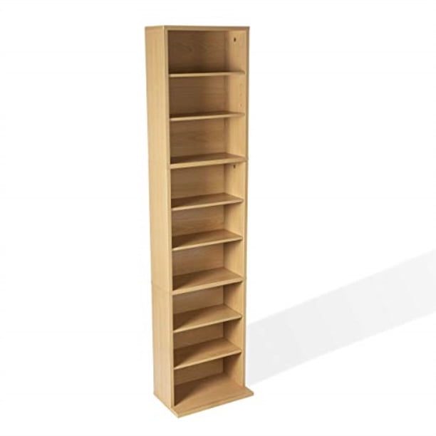 atlantic oskar adjustable media holds 261 cds, 114 dvds or