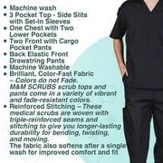 M&M SCRUBS Solid Men Scrub Set, Men Medical Uniforms 201- (BLACK)