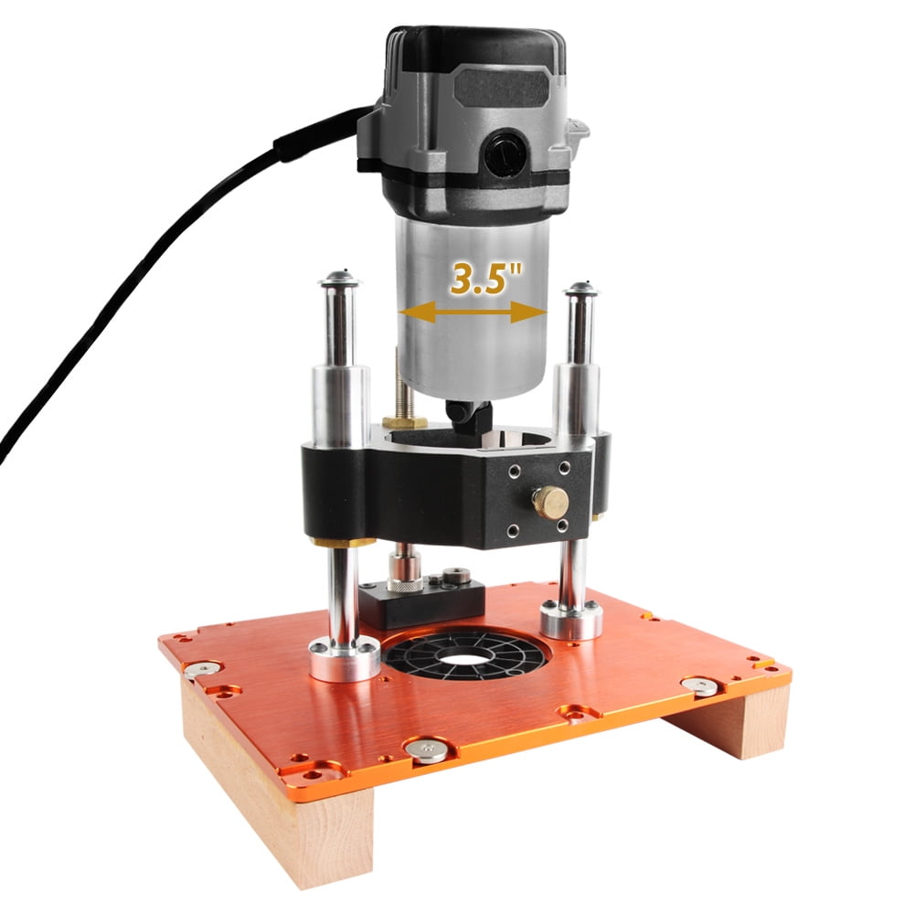 O'SKOOL 3-1/2" Router Lift Systems for BOSCH RA1181 & RA1171 Router Tables,11-1/2" x 9-1/8" Plate 5-Piece Insert Ring Kit