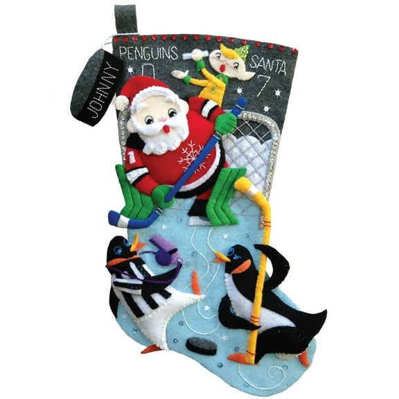 Pond Hockey Felt Stocking Kit