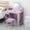 Purple, variant on 2-in-1 Kids Vanity Set with Lighted Mirror, Table & Stool for Girls 3-9 Years, Makeup Table with Bookshelf, Drawer & Open Shelves for Storage