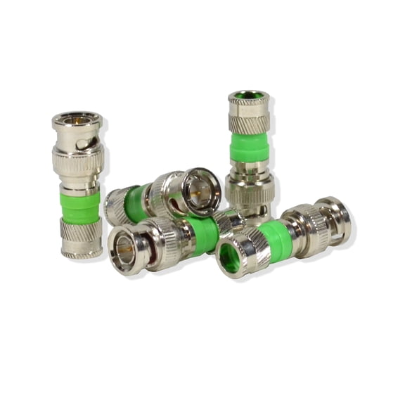 15 Lot BNC Compression Type Connector 75 Ohm coax coaxial RG59 CCTV Pack of 15