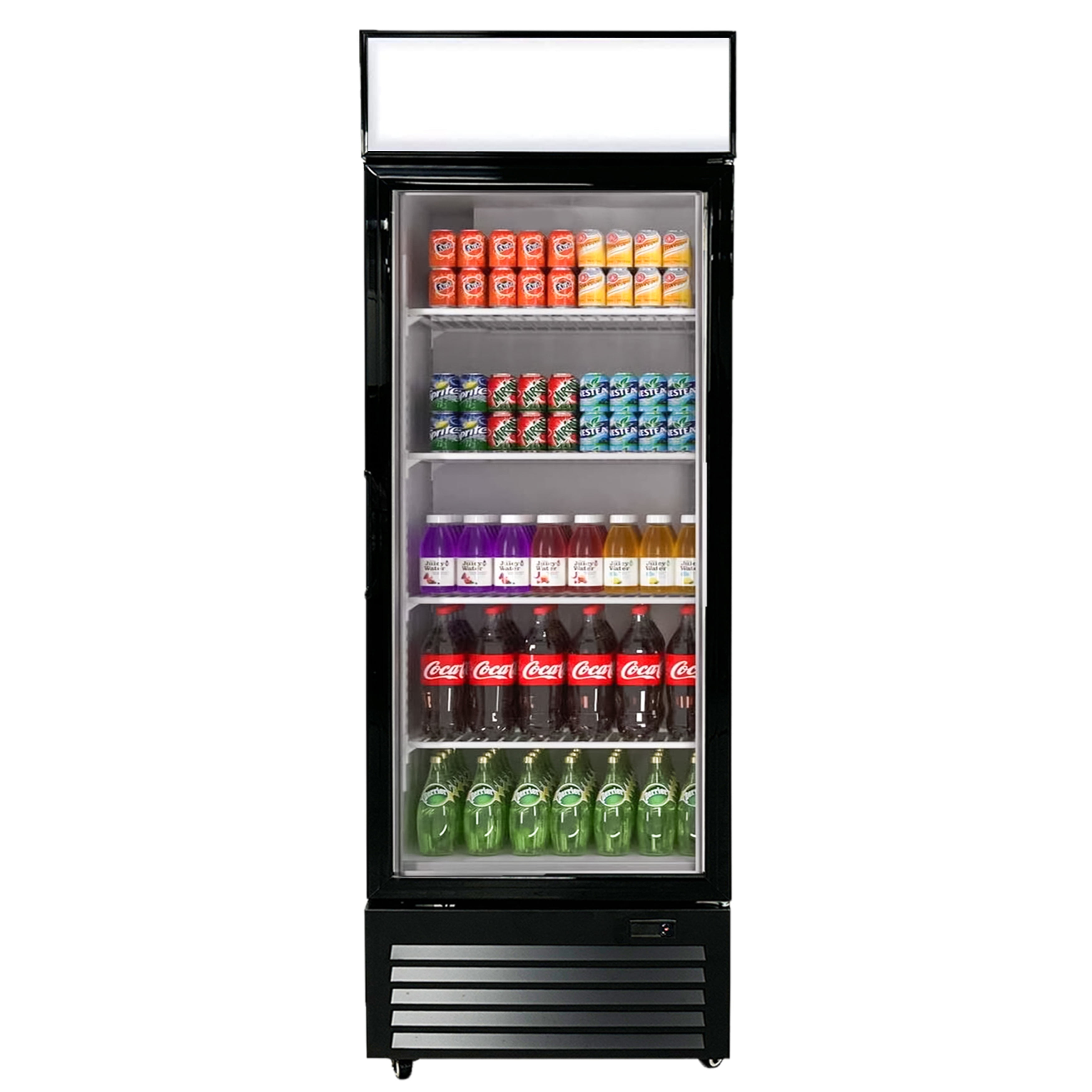 24 in. Commercial Beverage Cooler 16 Cu.Ft. Merchandiser Upright Reach-In Refrigerator, Display