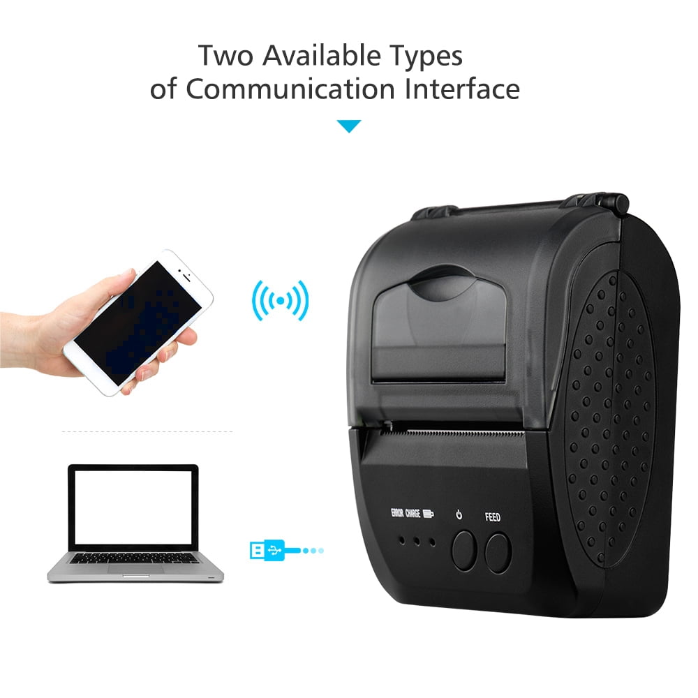 5809DD Portable Mini Direct Thermal Printer Wireless Thermal POS
