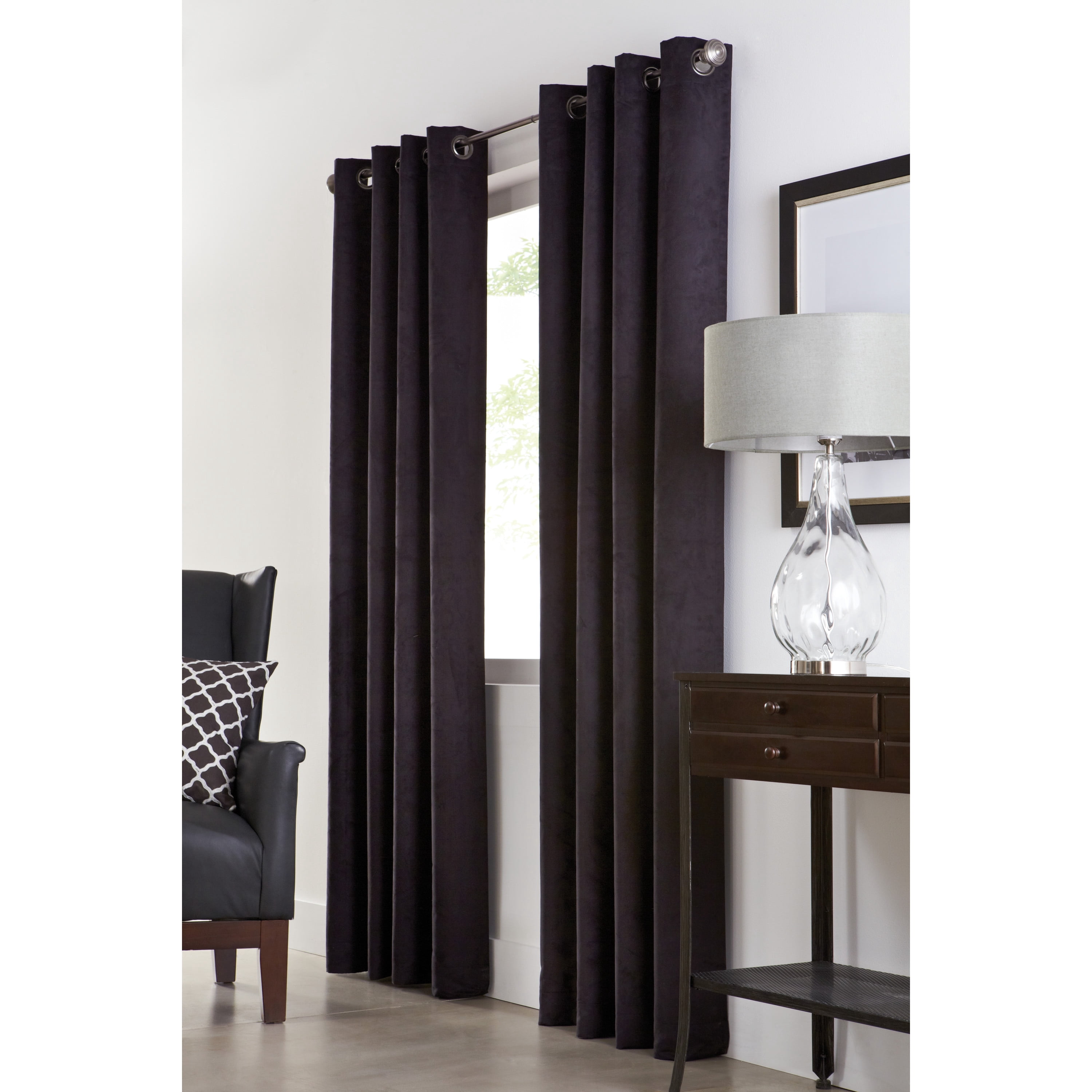 Loft Living Nova Blackout Grommet Indoor Curtain 54 x 108 in Black