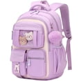 thumbnail image 1 of Mochila PIG PIG GIRL Kids para niñas con libros escolares, color morado, 1 of 9