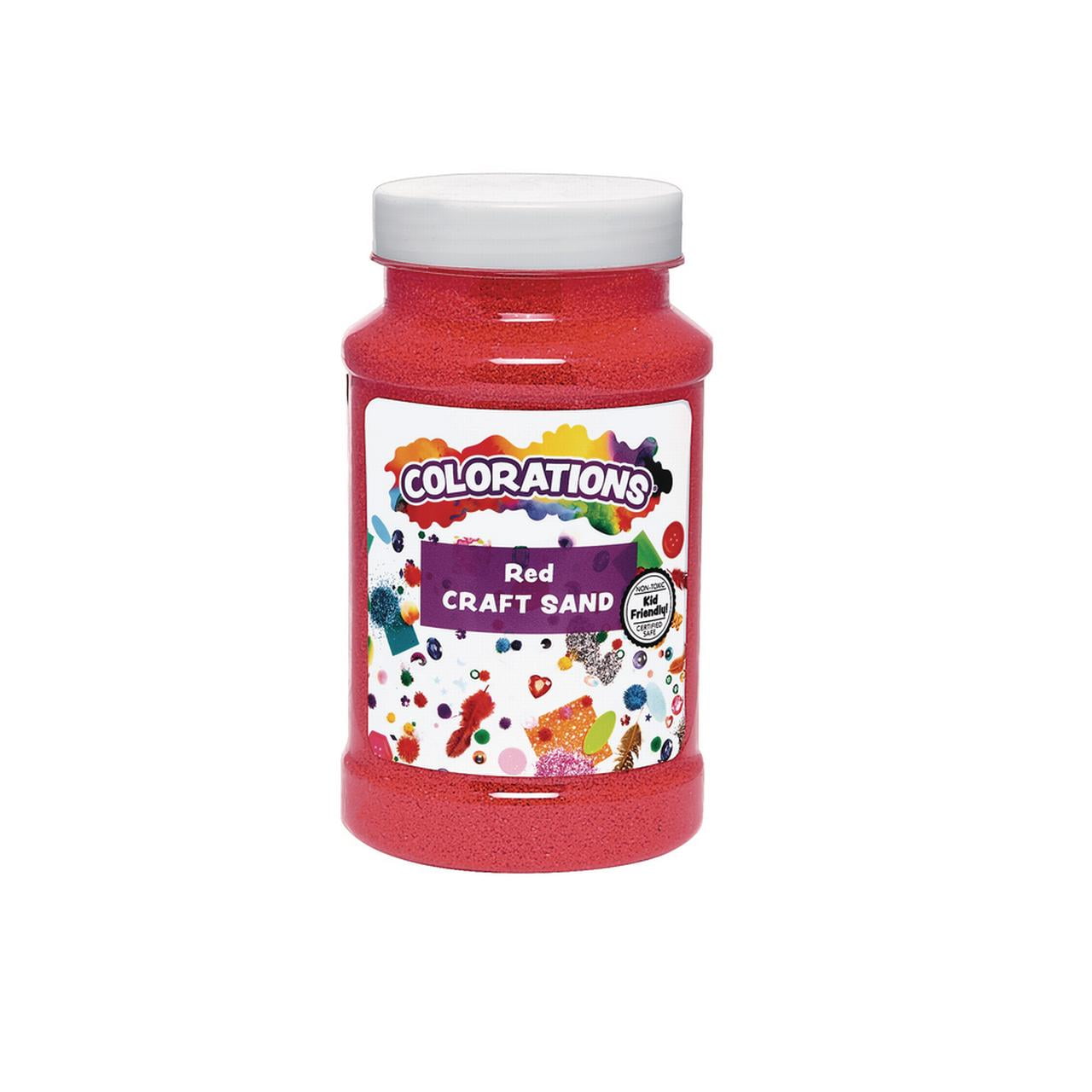Colorations? Colorful Craft Sand, Red - 22 oz