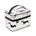 thumbnail image 4 of Yiaed Dachshund Dog Print Makeup Bag Travel Cosmetic Bags for Women Girls Zipper Pouch Makeup Organizer, 4 of 4