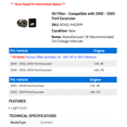 thumbnail image 2 of Oil Filter - Compatible with 2000 - 2005 Ford Excursion 2001 2002 2003 2004, 2 of 2