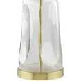thumbnail image 4 of Livabliss Fidel Rustic Accent Table Lamp, 24-inch, Gold/Clear with White Shade, 4 of 5
