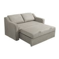 thumbnail image 6 of Serta Hanson Modern Style Convertible Loveseat, Flax Fabric, 6 of 17