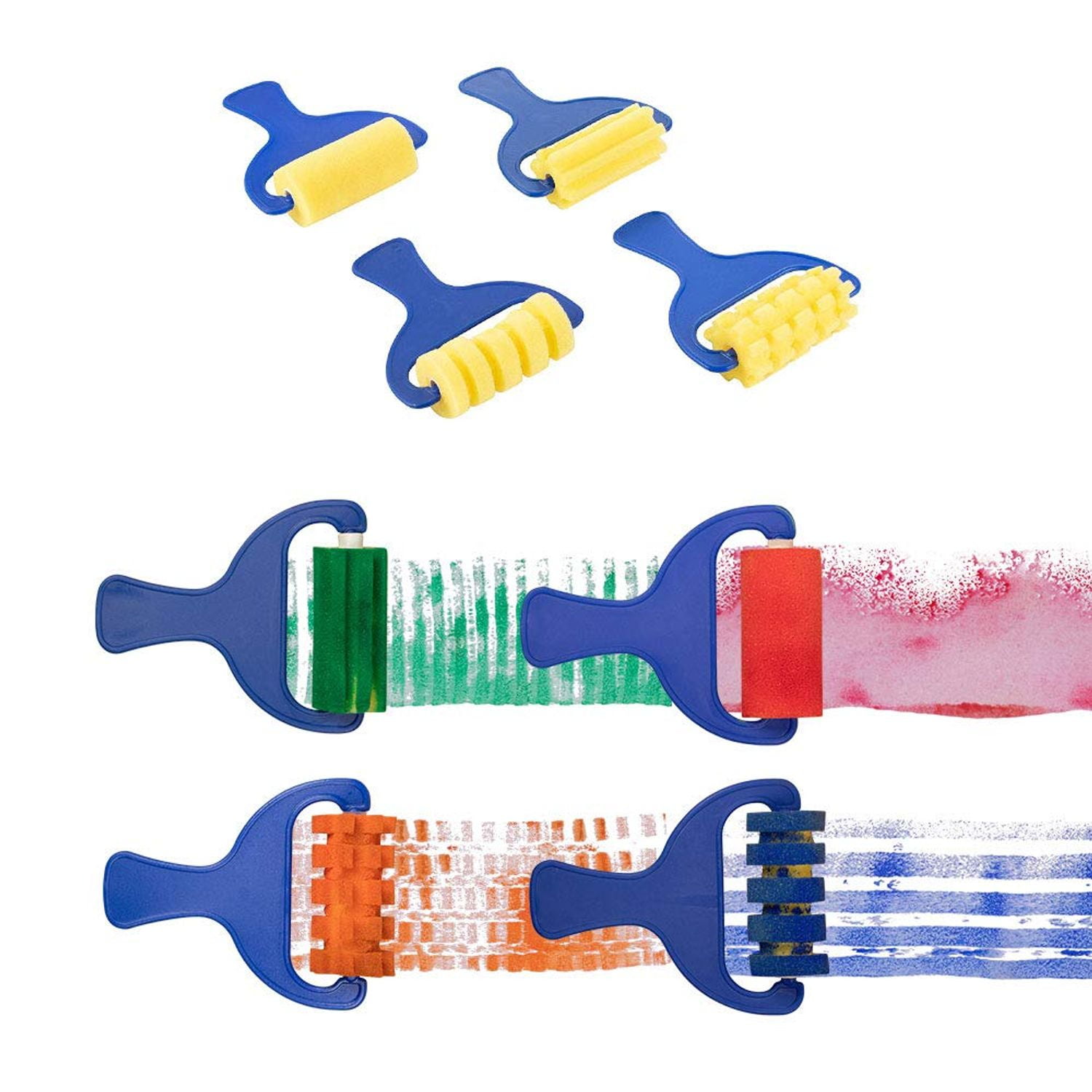 Kids Paint Set 36Piece Paint Sponge, Paint Brush, Foam Brayer and