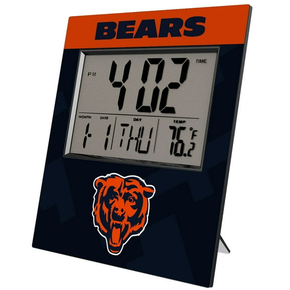 Keyscaper Chicago Bears Color Block Digital Desk Clock