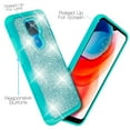 thumbnail image 4 of Value Pack + for Motorola Moto G Play 2021 with Temper Glass Hard Case Hybrid Cell Phone Glitter Shock proof Edge Slim Bumper Scratch Cover, 4 of 4