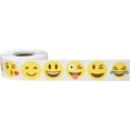 thumbnail image 2 of Emoji Stickers Happy Faces 6 Different Emojis 1 Inch Round Circle Dots 500 Adhesive Labels, 2 of 8