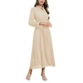 thumbnail image 2 of IWEMEK Women's Dress Casual Trendy Going Out Vacation Sundress Comfy Loose Fitting Plain Beige Party Dresses Elegant Chic, 2 of 9
