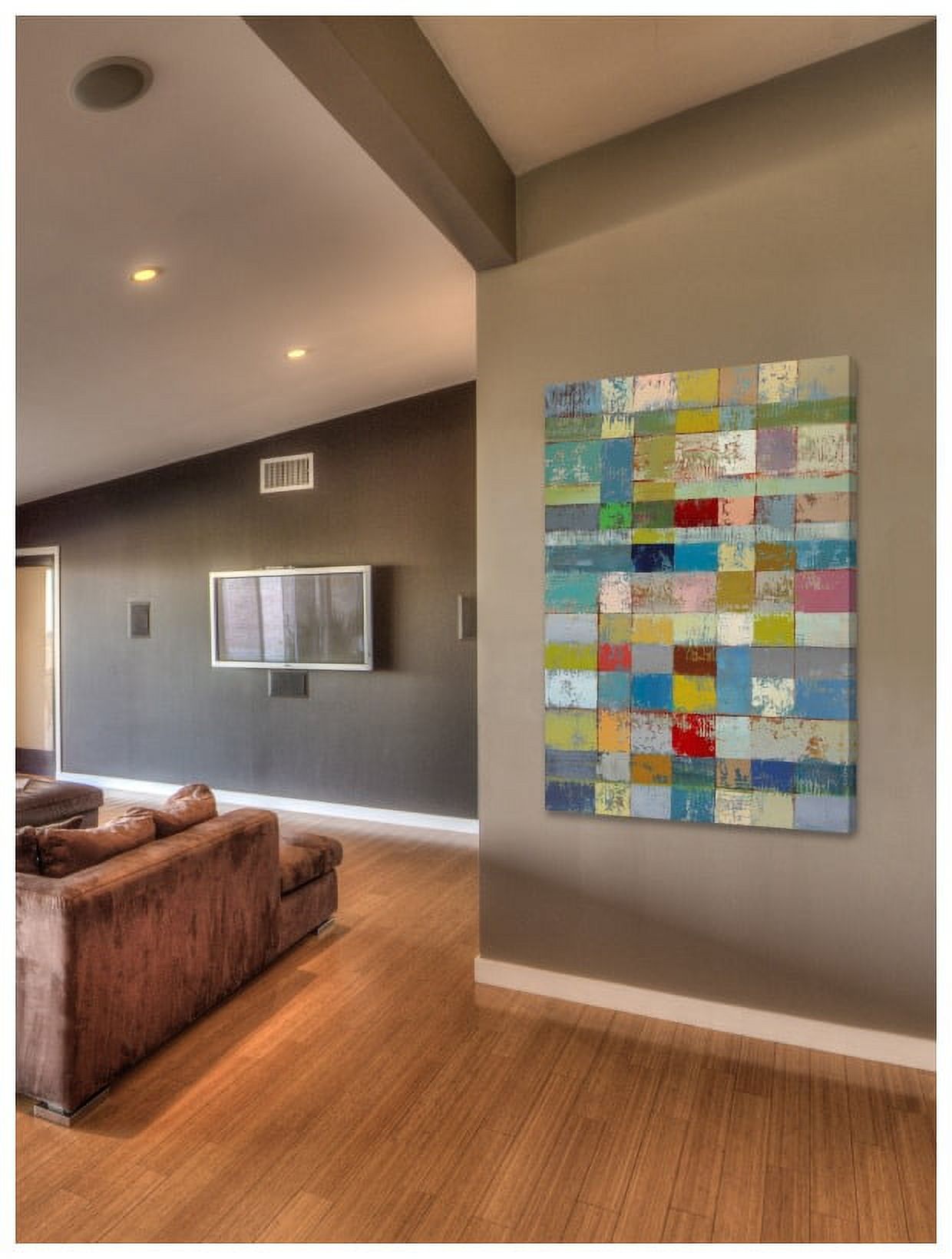 "Color Pattern I" Painting Print on Wrapped Canvas