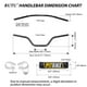 thumbnail image 2 of Manillar RUTU Upgrade Universal para moto de 22 mm, 2 of 6