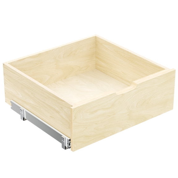 22.5" Wood Pull Out Cabinet Organizer with Full Extension Slides, 8" High Kitchen Storage Drawer