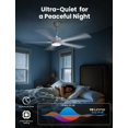 thumbnail image 3 of Ventilador de techo Hisummer Modern de 132 cm con luz y mando a distancia, color plateado, 3 of 7