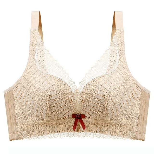 Bra for Women Seamless Solid Color Nylon Underwear with Adjustable Straps and Removable Padding, No Underwire, Wave Pattern Design