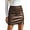 Coffee, variant on Womens Fuax Leather Skirt High Waisted Bodycon Pencil Mini Skirts with Shorts