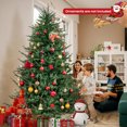thumbnail image 2 of Gymax 7 ft pre-lit artificial Christmas tree artificial hinged Christmas tree w/ 380 LED lights & 1130 Branch Tips, 2 of 10