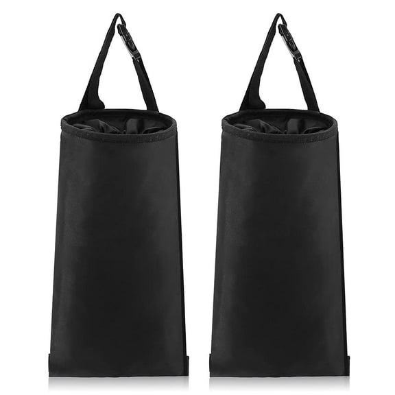 2 Pack Washable Eco-Friendly Seat Back Hanging Car Trash Bag for Travelling, Outdoor