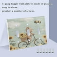 thumbnail image 6 of WOBOGO Cut Bear Riding Bicycle 2-hole Switch Plates PC Flame Retardant Plastic Material Glossy Finish Smooth Touch 4.56x4.48x0.27in, 6 of 8