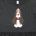 thumbnail image 4 of Inktastic Basset Hound with Floppy Ears Girls Toddler Dress, 4 of 5