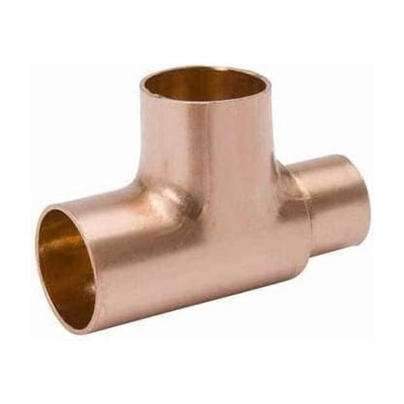 Streamline Reducing Tee,Wrot Copper,3/4"x3/4"x3/8" W 04034
