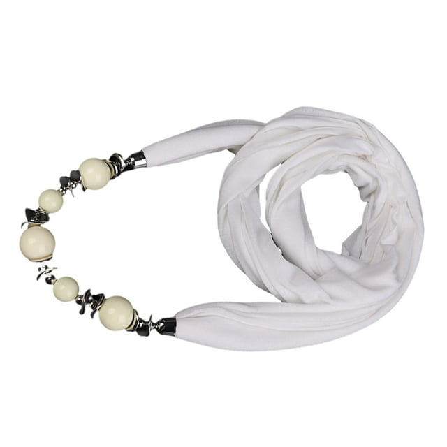 relayinert Wide Application Pendant Scarf Necklaces Beautiful And Elegant Fashion Accessory white 1Set