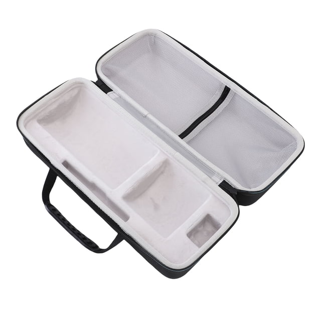 Home Projector Storage Box, Oxford Cloth Lining Portable Projector Bag Portable Handle EVA Outer Layer Zippered Pocket for Outdoor Travel