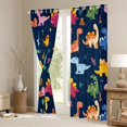 thumbnail image 3 of Feelyou Teens Kawaii Dinosaur Curtains Pack of 2 (42x84 Each), Cartoon Jungle Dino Curtains Blackout, Cute Animal Theme Bedroom Curtains, Blackout Curtains Bedroom Decor, 3 of 6