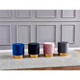 thumbnail image 2 of Tabouret d'Appoint Rond en Velours Moderne Gris, 2 of 2