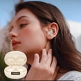 thumbnail image 5 of Earphone wireless, Hwkond Wireless Earbuds Bluetooth 5.3 In Ear Style EarphonesBuilt-in Microphone IPX4 Immersive Premium Sound Headset With Charging Case, Beige, Up To 60% Off, 5 of 7