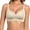 Beige, variant on Bras For Women, Embossed Jacquard Wire-Free Bra, Gel Padded Adjustable Strap Front Snap Push-Up For Daily Summer Wear White M