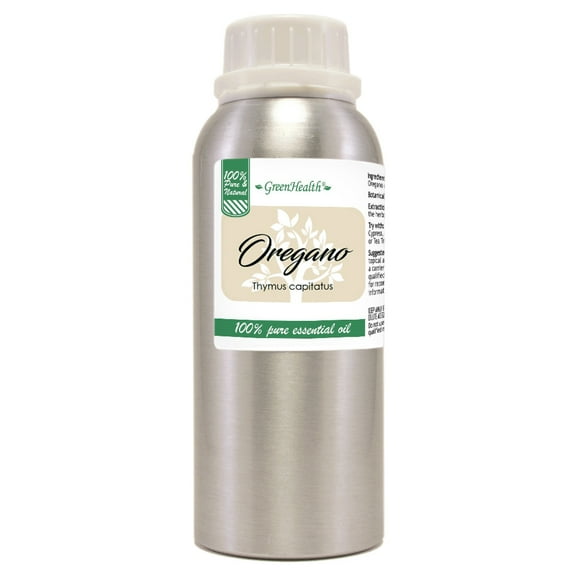 Oregano Essential Oil – 8 fl oz (237 ml) Aluminum Bottle w/Plug Cap – 100% Pure Essential Oil
