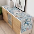 thumbnail image 4 of Coastal Crab Table Runner - 60 Inch Long, Kitchen Dining Table Runner Dresser Scarves, Nautical Beach Ocean Conch Coral Starfish Farmhouse Decor for Coffee Tables Wedding Party Banquet, 4 of 8