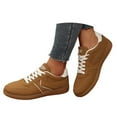 thumbnail image 3 of Women's Casual Shoes Fashion Suede Lace Up Comfortable Loafers for Everyday Wear On Walking Footwear, 3 of 8
