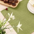 thumbnail image 5 of decorUhome Linen Table Runner, Washable Kitchen Dining Table Decoration for Home Party Decor, Green, 13 x 90 inch, 5 of 8