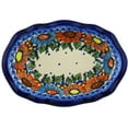 thumbnail image 2 of Polish Pottery 11¼-inch Oval Bowl (Bold Poppies Theme) Signature UNIKAT Hand Painted in Boleslawiec, Poland + Certificate of Authenticity, 2 of 6