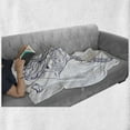 thumbnail image 6 of Fashion Soft Flannel Fleece Throw Blanket, Young Girl Tattoos Butterflies Free Your Soul Inspired Hair Feminine, Cozy Plush for Indoor and Outdoor Use, 60" x 80", Purple White, by Ambesonne, 6 of 6