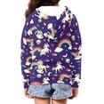 thumbnail image 6 of chaqlin White Horse Hoodies for Girls 8-10 Casual Zipper Hoodie Sweatshirts Rainbow Print Long Sleeve Jacket Lightweight Loose Fit Hoodie Coat with Pocket Fall Winter Clothes, 6 of 7